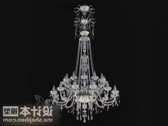 Ceiling Lamp Fixture Crystal Style 3d model Ceiling Lamp Fixture Crystal Style 3d model