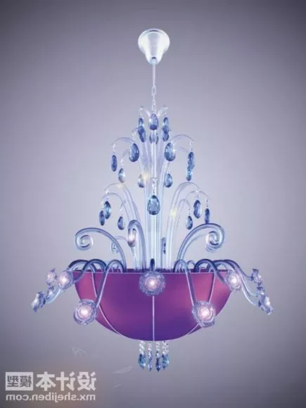 Glass Carving Chandelier 3d model Glass Carving Chandelier 3d model