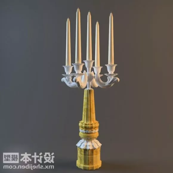 Party Candles Lamp Decoration 3d model Party Candles Lamp Decoration 3d model