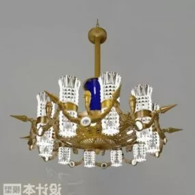 Luxury Chandelier Bronze Color 3d model