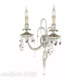 Chandelier Lamp Antique Glass Style 3d model