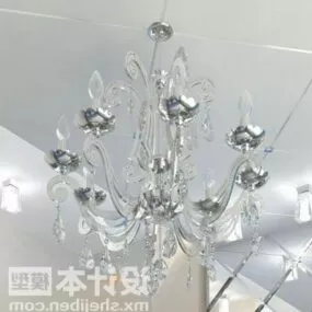 Antique Chandelier Lamp Silver Material 3d model