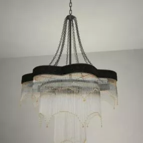Antique Chandelier Lamp Glass Mesh 3d model