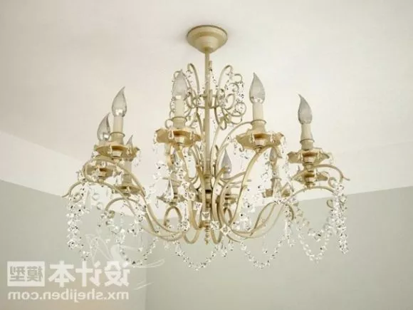 Classic Chandelier Lamp Gold Material 3d model Classic Chandelier Lamp Gold Material 3d model