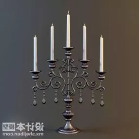 European Classic Candles Lamp 3d model