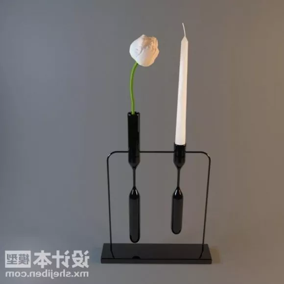 Candles Lamp Minimalist 3d model Candles Lamp Minimalist 3d model