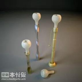 Floor Lamp With Bulbs 3d model