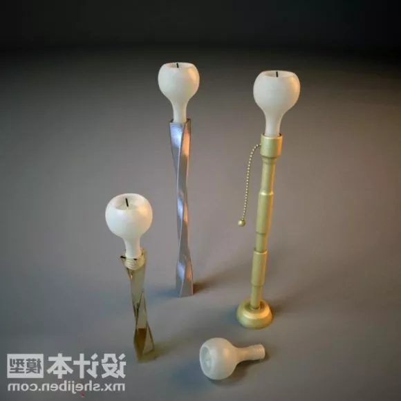 Floor Lamp With Bulbs 3d model Floor Lamp With Bulbs 3d model