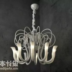 Luxury White Chandelier 3d model