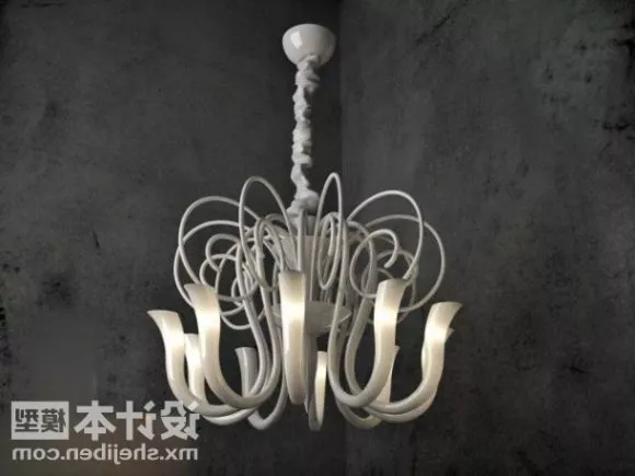 Victorian Ceiling Chandelier 3d model