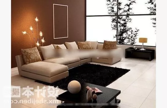 Modern Living Room Sofa Table Decoration 3d model Modern Living Room Sofa Table Decoration 3d model