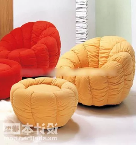 Bag Sofa Chair Set 3d model Bag Sofa Chair Set 3d model