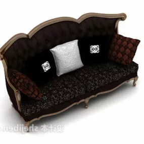 Vintage Pattern European Sofa 3d model