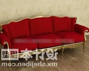 Royal Red Sofa 3d model