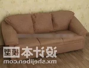 Brown Leather Upholstery Sofa 3d model Brown Leather Upholstery Sofa 3d model
