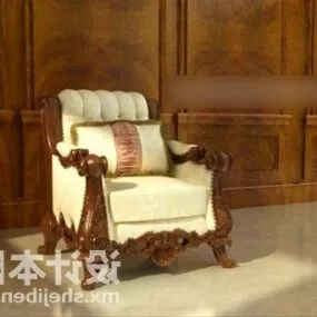 European Sofa Carving Frame 3d model