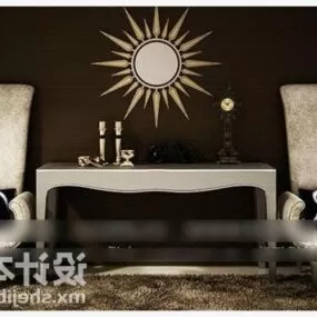 Console Table And Chair 3d model