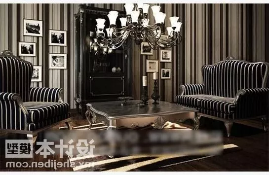Boutique Bronze Chandelier 3d model