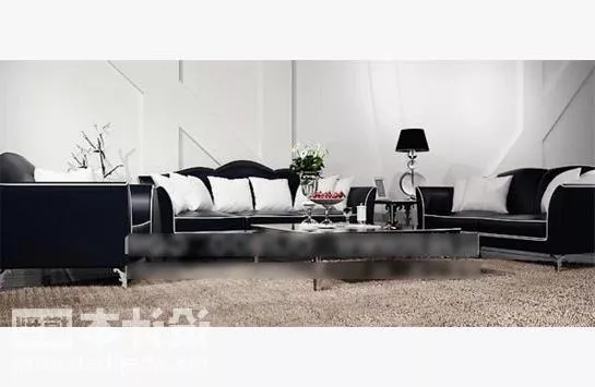 Camel Sofa With Table And Lamp Set 3d model Camel Sofa With Table And Lamp Set 3d model