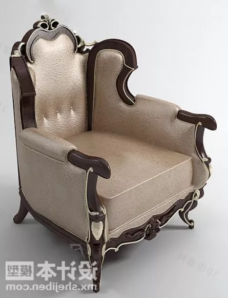 Classic Sofa Armchair 3d model Classic Sofa Armchair 3d model