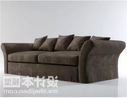 Grey Velvet Sofa 3d model Grey Velvet Sofa 3d model