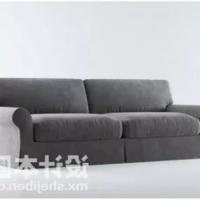 Modern Sofa Grey Fabric Material 3d model