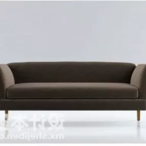 Contemporary Sofa Grey Fabric 3d model