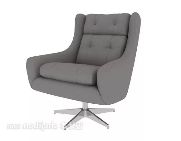 Fabric Armchair Grey Color 3d model Fabric Armchair Grey Color 3d model
