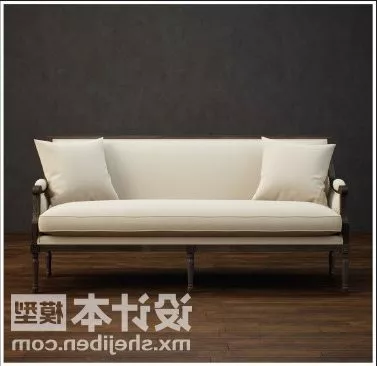 Elegant Modern White Sofa 3d model Elegant Modern White Sofa 3d model