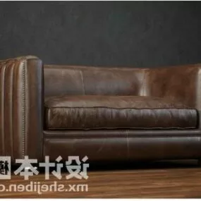 Leather Sofa Realistic Material 3d model