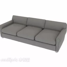 Fabric Sofa Three Seats 3d model