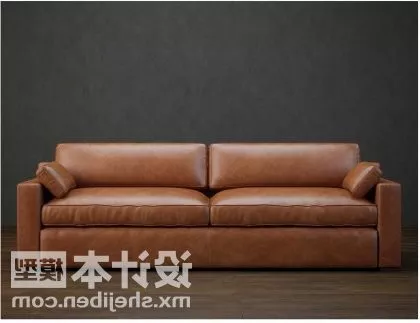 Two Seats Sofa Leather 3d model Two Seats Sofa Leather 3d model