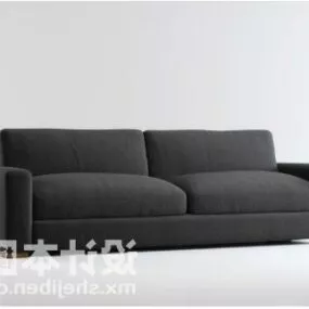 Living Room Grey Fabric Sofa 3d model