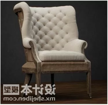 European High Back Armchair 3d model European High Back Armchair 3d model