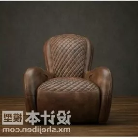 Living Room Leather Armchair 3d model