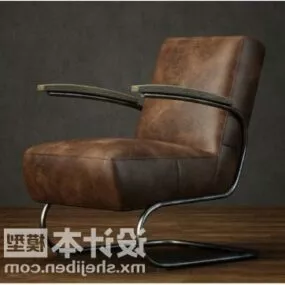 Office Leather Armchair V1 3d model
