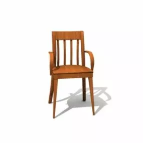 Restaurant Chair Wooden Material 3d model