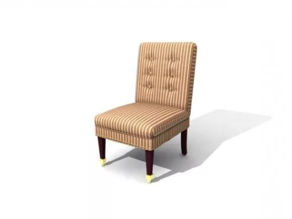 Lounge Chair Brown Fabric 3d model Lounge Chair Brown Fabric 3d model
