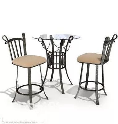 Industrial Coffee Table And Chair 3d model Industrial Coffee Table And Chair 3d model