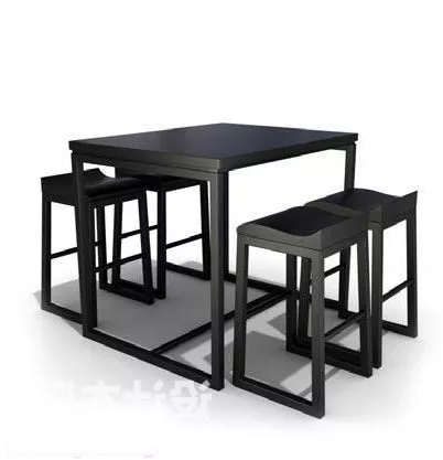 Rectangular Coffee Table And Chair 3d model Rectangular Coffee Table And Chair 3d model
