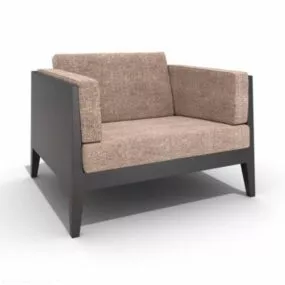 Brown Cube Armchair 3d model