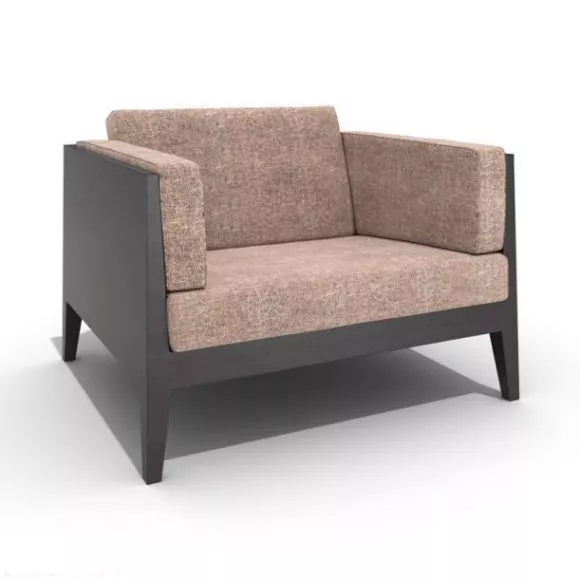 Sofa Armchair Strip Pattern 3d model