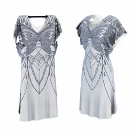 Fashion Of Beauty Grey Dress 3d model