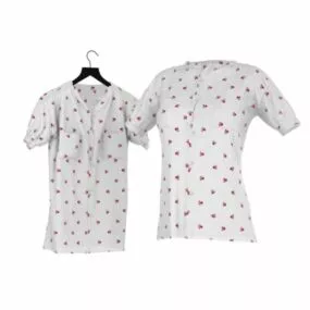 Girl Home Shirt 3d model
