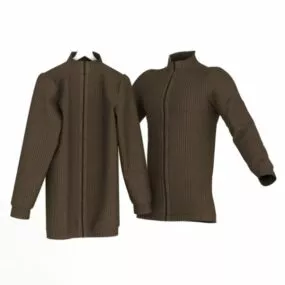 Brown T Shirt Long Sleeve 3d model