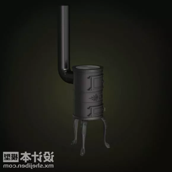 Greek Carved Fireplace 3d model