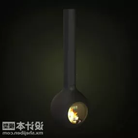 Iron Sphere Fireplace 3d model