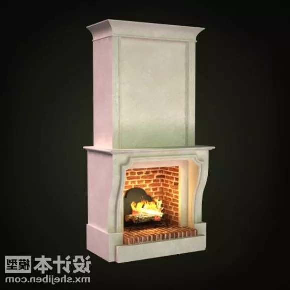 European Fireplace V1 3d model European Fireplace V1 3d model
