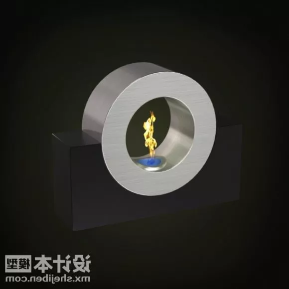 Round Shaped Fireplace 3d model Round Shaped Fireplace 3d model