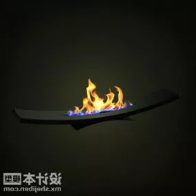 Minimalist Decoration Fireplace 3d model